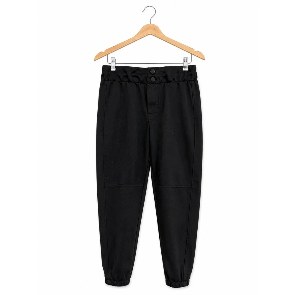 Worth Girls Black Softball Pants ACAGFP31 Youth‎ Medium Double Snap Athletic